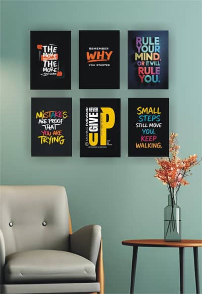 Motivational Words Wooden Tiles