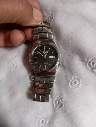 Seiko 5 Japan Assembled Stainless steel 45 years used watch original