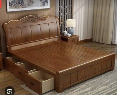 seesham Pure wood bed set new Not used Totally seesham wood ma hai