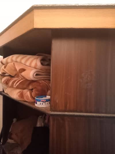 wooden tv trolly solid cabinet brown