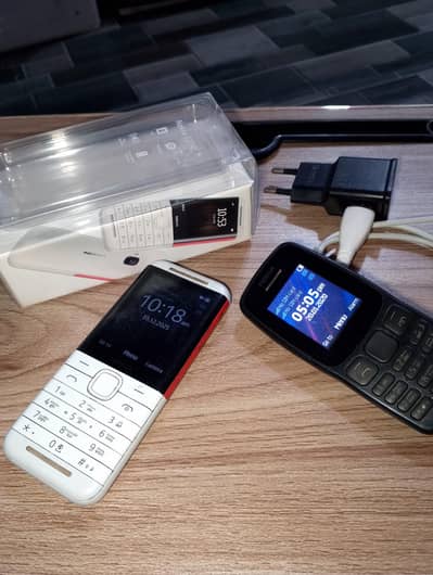 Nokia 5310 Dual Sim PTA approved With Box and Nokia 106 Dual sim