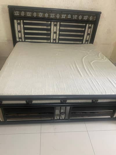 Iron Double Bed with mattress