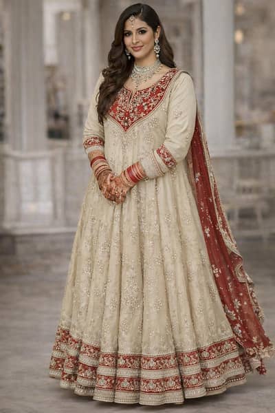 light golden Long maxi lahanga with dupatta