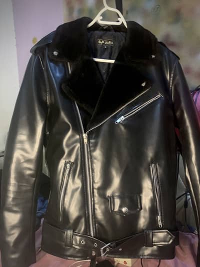 Black leather jacket