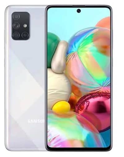 samsung a71 in good condition with box