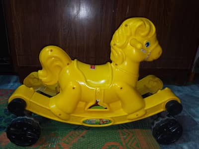 2 in 1 Kids Rocking Horse with Wheels