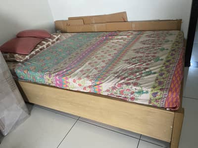 Bed with mattress
