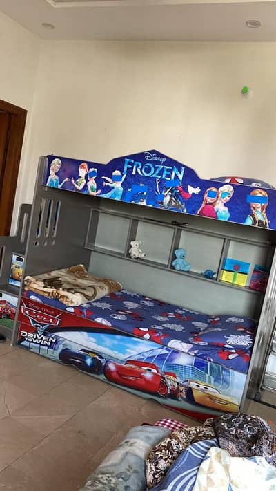 Bunk bed | Kid wooden bunker | Baby bed | Triple bunk bed With Matters