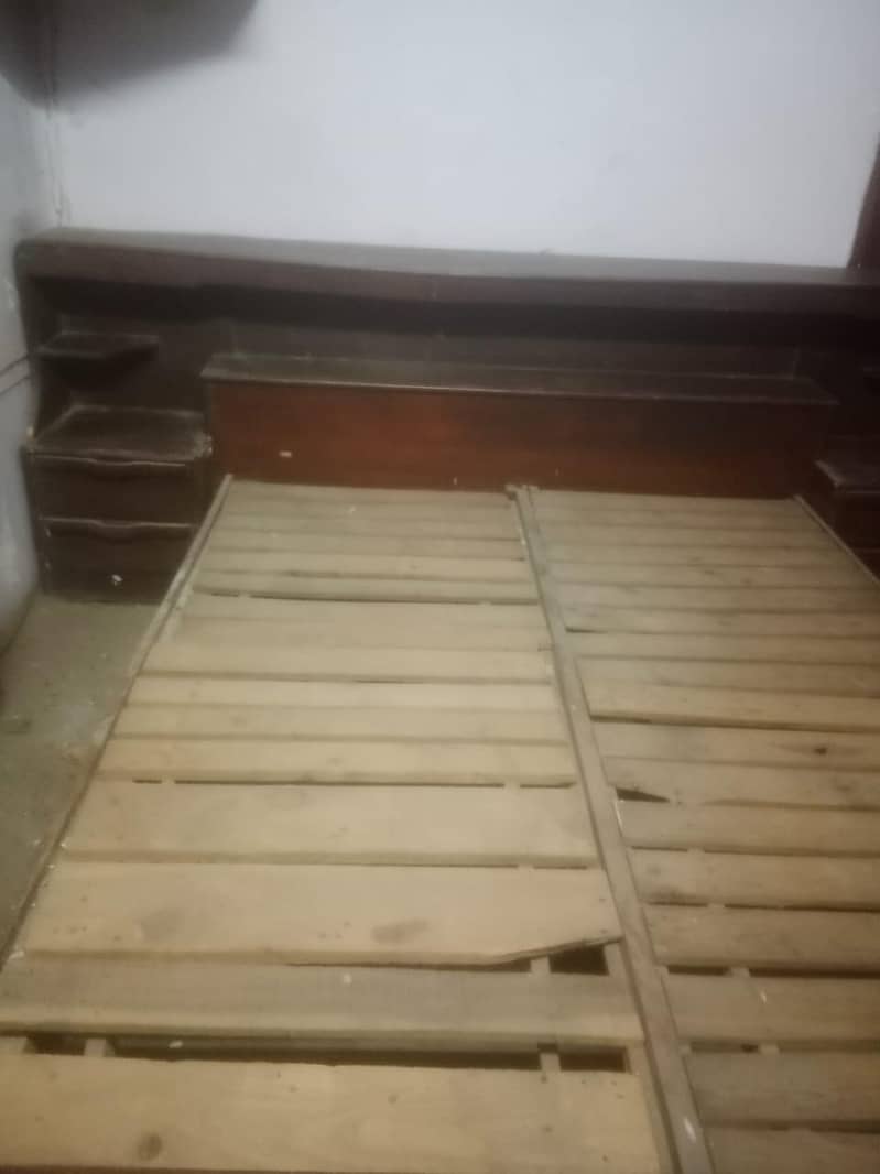 Bed with side table 0