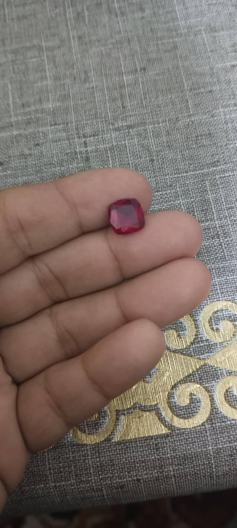 Red Ruby Stone | Lab Created Ruby | Ring / Pendant Use 1