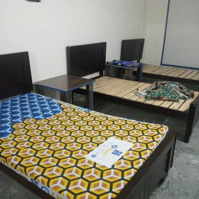 single bed with mattress