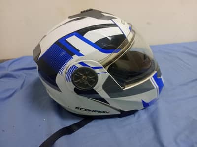 Scorpion helmet flip up double visor