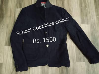 Blue colour school coat for boys and girls
