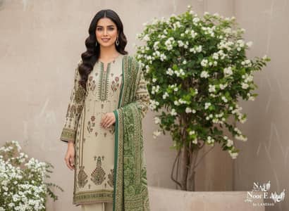 Noor E Azal & Bursa Premium | Luxury Embroidered Lawn Collection