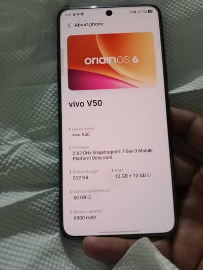 Vivo V50 12+12 / 512 PURPLE in warranty