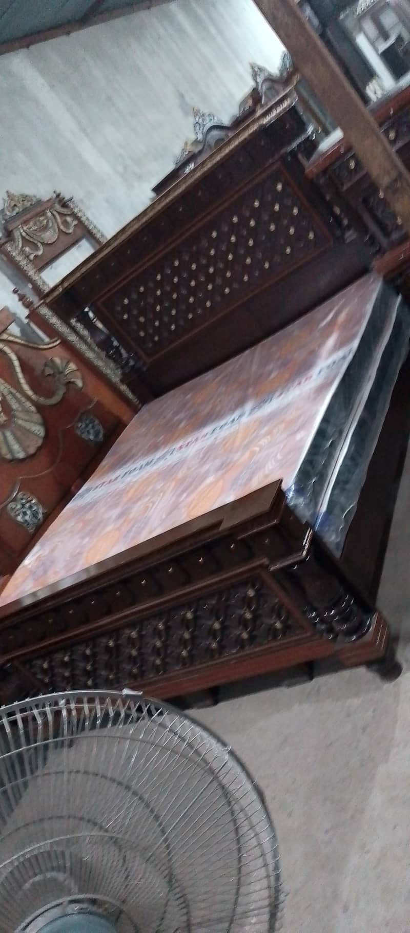 solid king size bed dressing and side tables 6