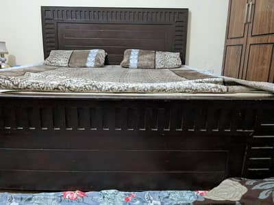 King size double bed with foam mattress