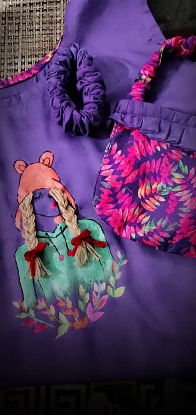 hand painted luxury 6 piece dress