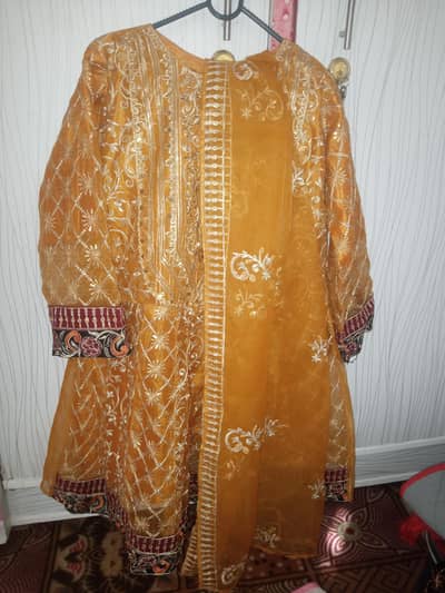 orange short frock new