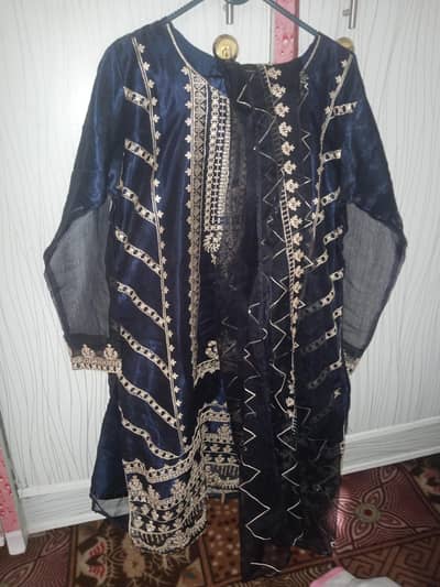 blue clr golden work