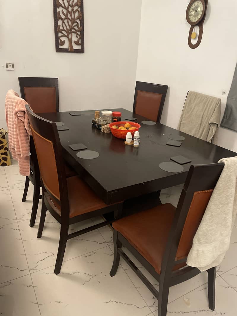 6 chairs Dining table sheesham 0