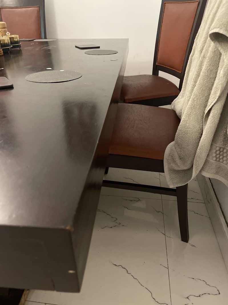 6 chairs Dining table sheesham 1