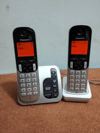 UK imported Panasonic twin cordless phone with intercom answer machine