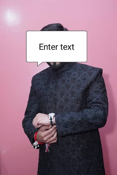 Black Hand Made Sherwani