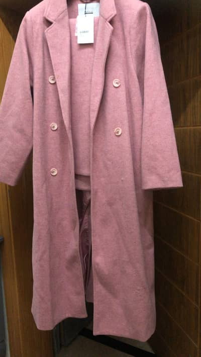 Sapphire new pink long coat for women with tag
