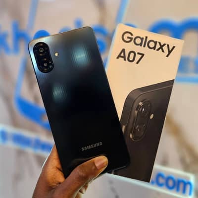 Samsung a07 new  4/64 black [for call 03154730882. Whtsap 03038521490