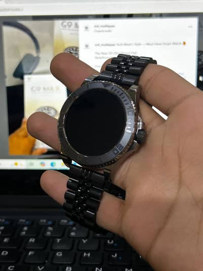 Rolex Style G9 Max Smart Watch Round dial metal Rolex chain Smart