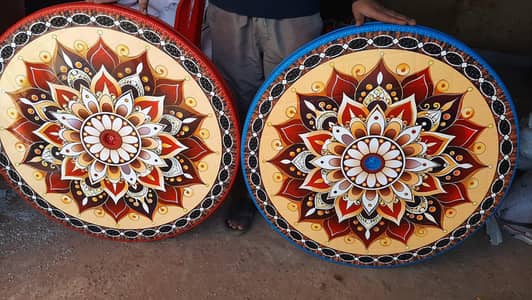 New Round Table with steel pipe