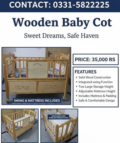 Baby cot | kids crib | wooden baby cot | kids bed