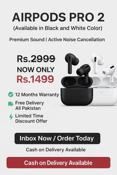 AirPods Pro 2 – Active Noise Cancellation | Original Sound | Box Pack