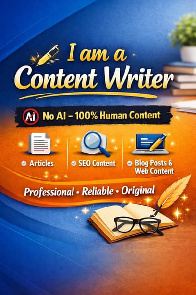 Professional Content Writer – 100% Human | Articles & SEO Content