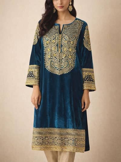 Khaadi Velvet Dress – Premium Winter Wear (Medium Size)