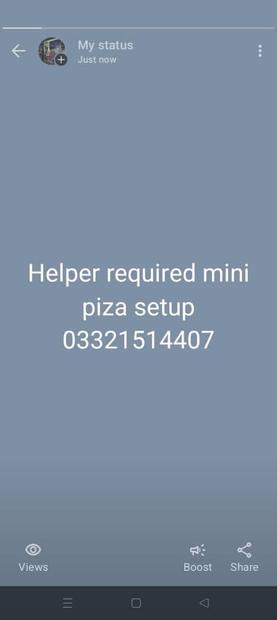 need chef piza expert. helper be required hai salery 15000 25000