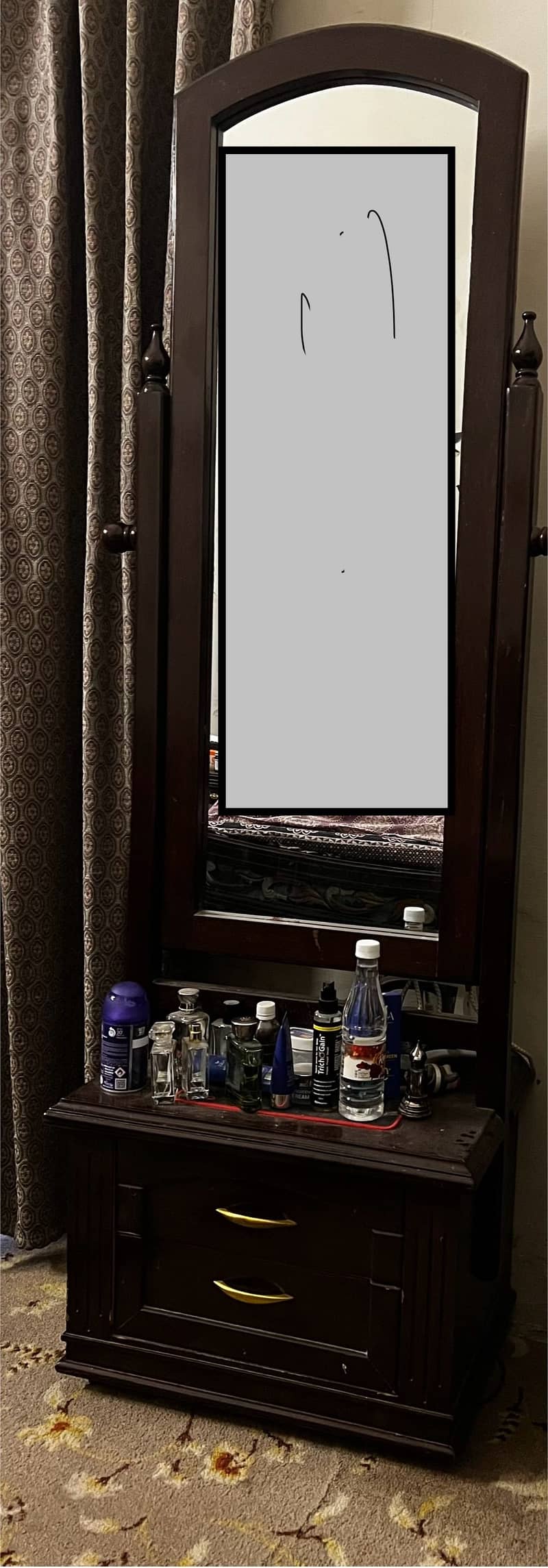 Full-Length Dressing Table with Mirror - Solid Wood 2