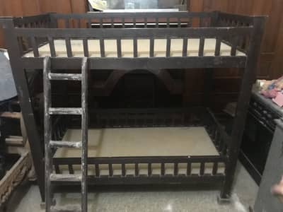Wooden bunk bed