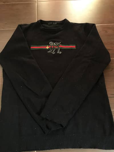 Velvet black sweatshirt