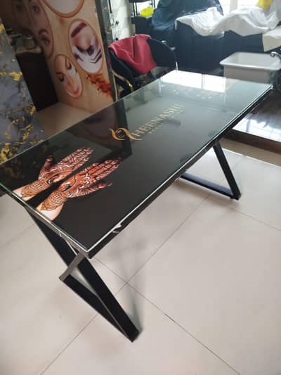 table with glass for sale