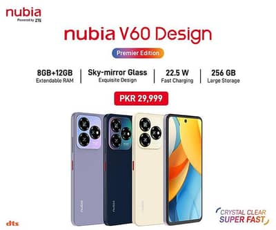 Nubia v60 design for sale 8/256