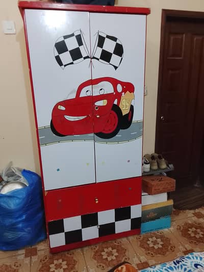 two doors cupboard and study table for kids