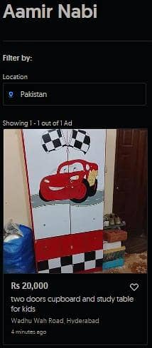 kid's cupboard and study table