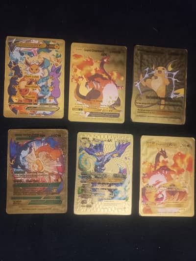 Pokemon cards for sale - black,silver,rainbow and golden