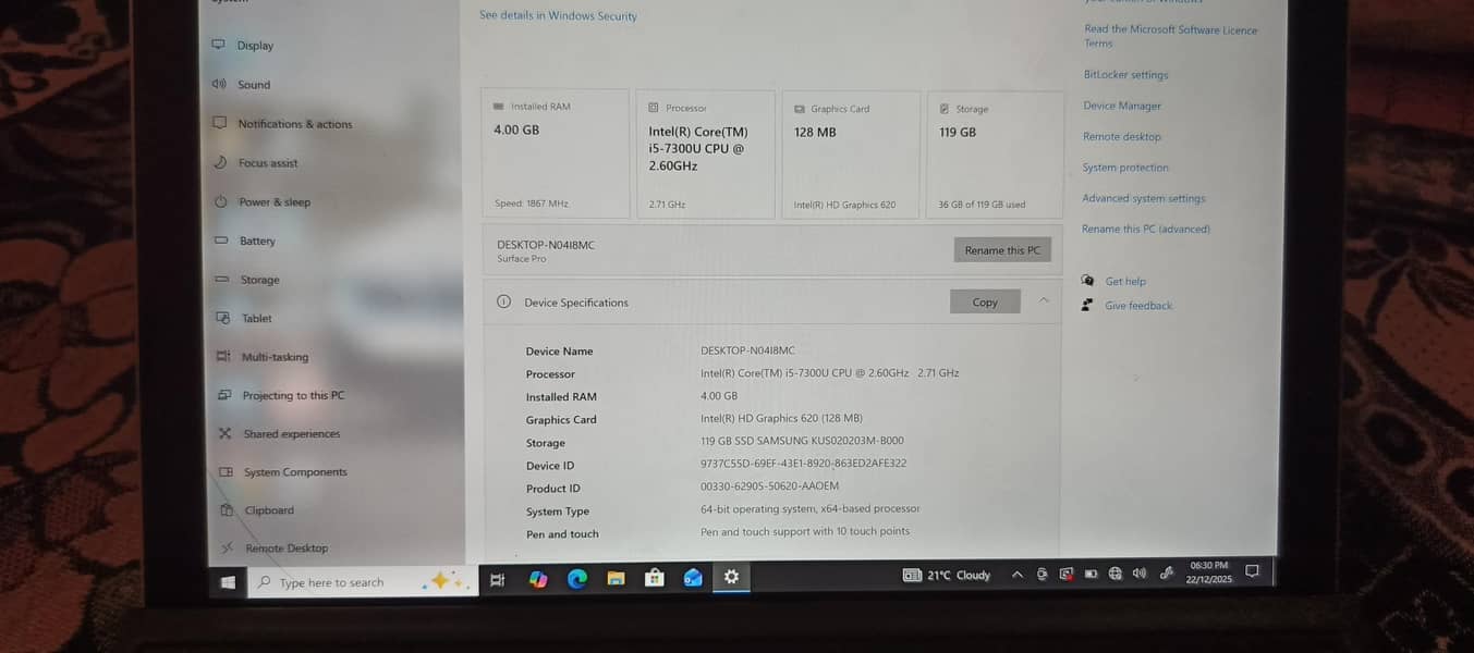 Microsoft surface Pro (imported) 2