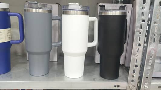 40oz lnsulated stainless steel Tumbler with handle and lid