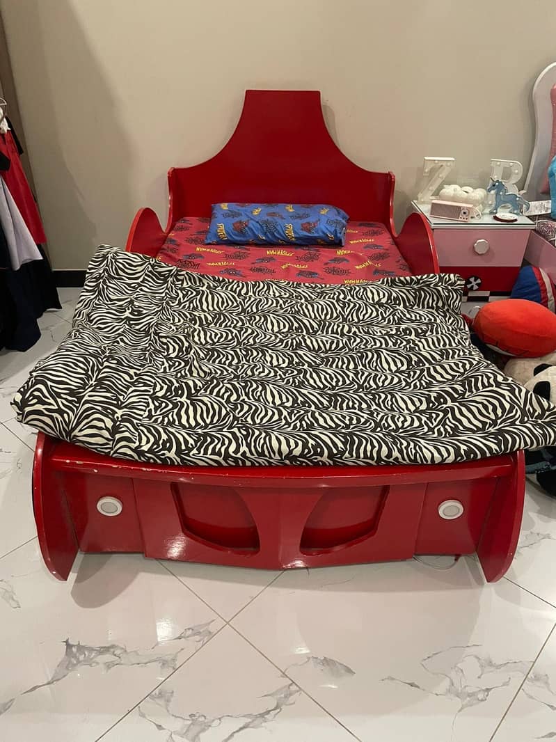 Bed study table almirah 1