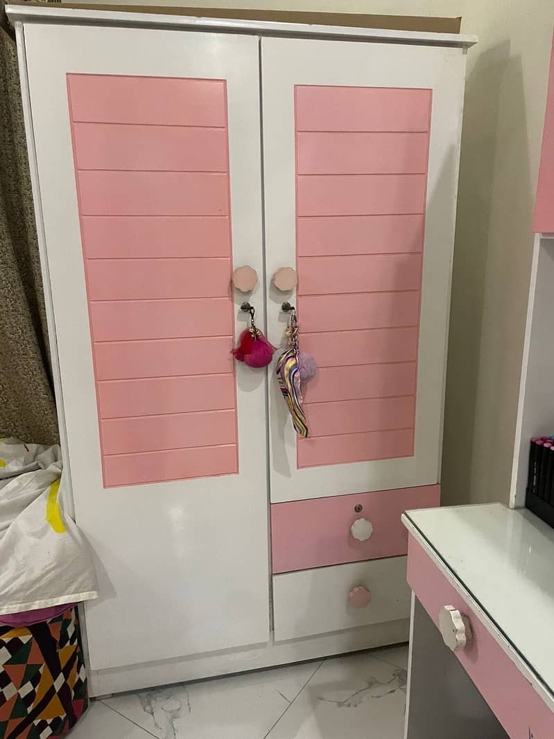 Bed study table almirah 2