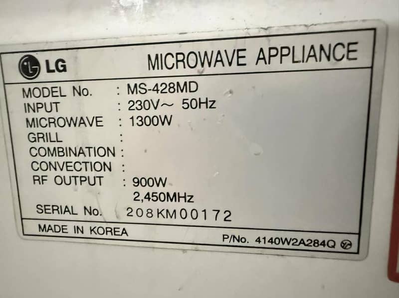 Microwave LG 3